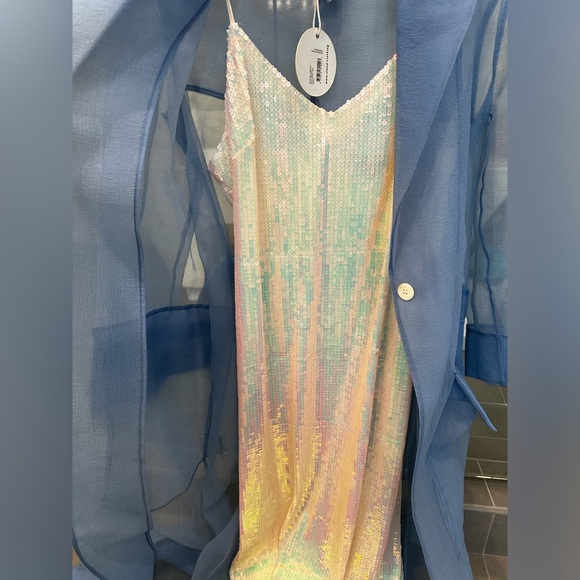 STAUD sheer belted midi dress - Picture 10 of 14